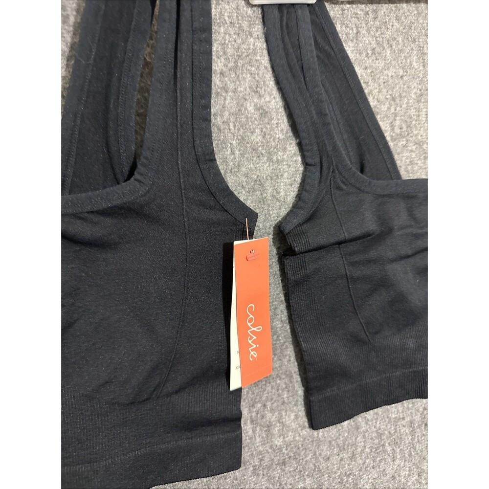 Colsie Women's Sports Bra Black Small - Picture 3 of 6